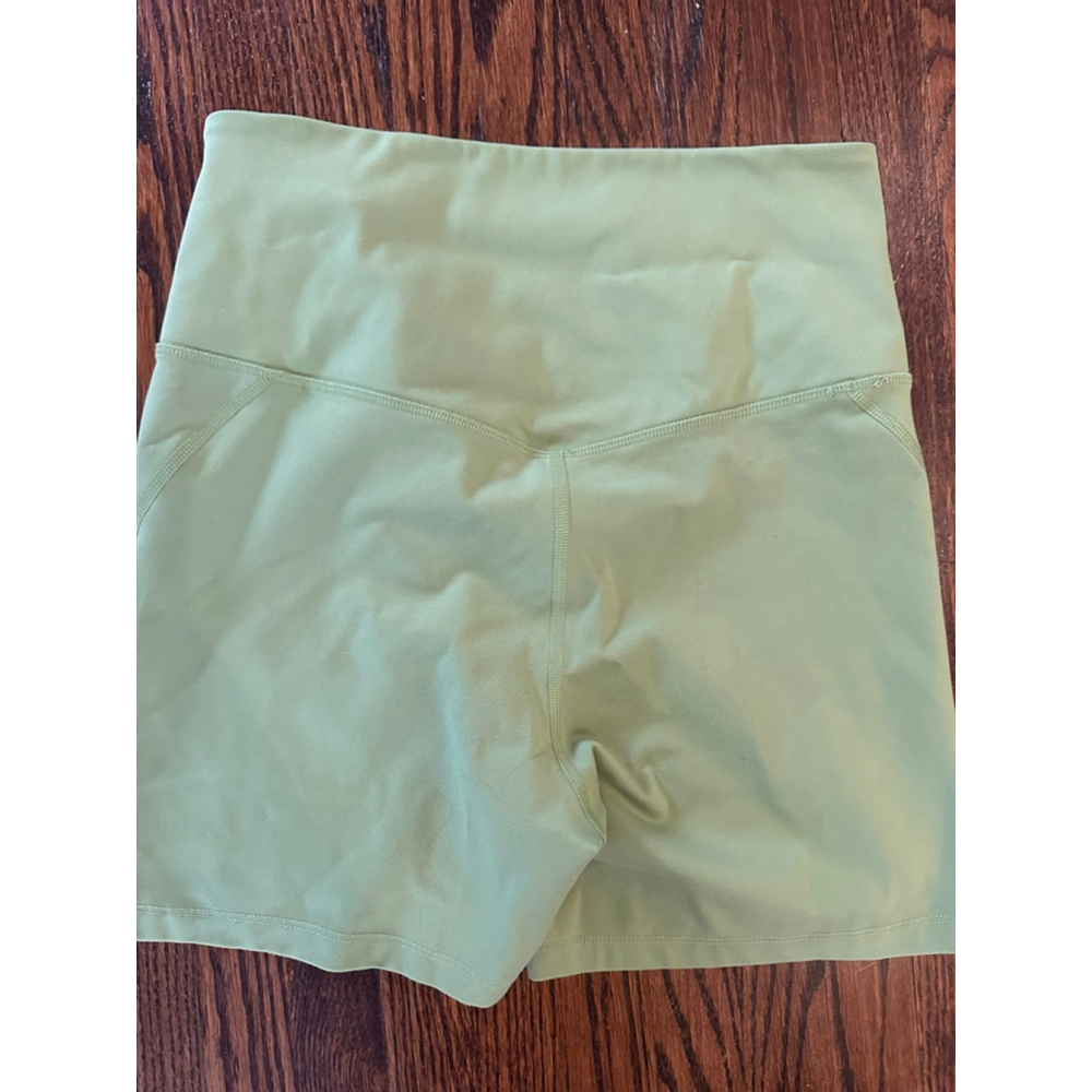 Women's Girlfriend Collective Green Bike Shorts L - Picture 4 of 6